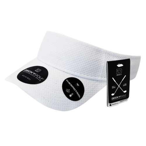 Decky 6204-WHT Dimple Patterned Sun Visors - White