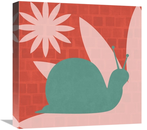 Global Gallery GCS-454901-1818-142 18 x 18 in. Bright Bugs - Snail Art