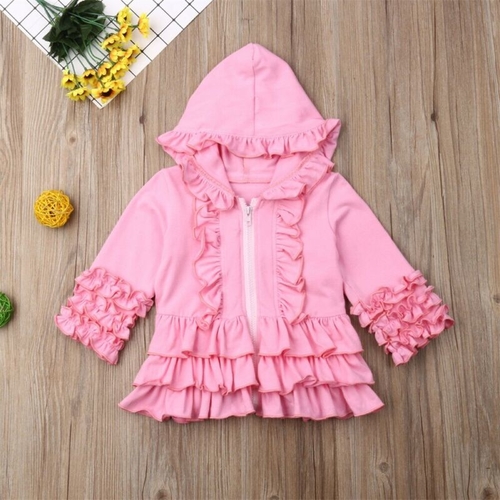 Pudcoco Autumn Kids Baby Girls Casual Coat Solid