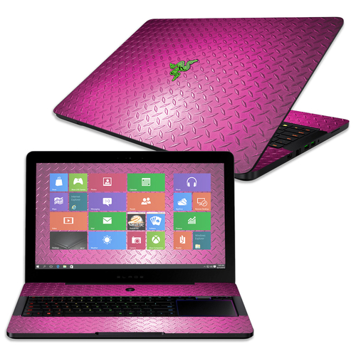 MightySkins RABLPR17-Pink Diamond Plate Skin for 17 in. Razer Blade Pr