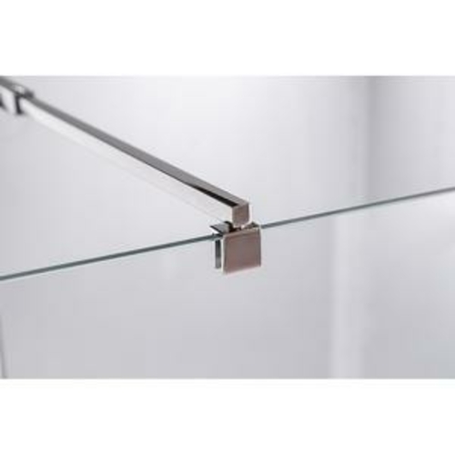 120 x 200cm Frameless 10mm Safety Glass Shower Screen in Square CHROME