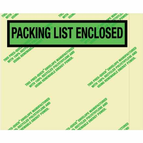 Box Partners PQGREEN12 4 .5 x 5 .5 in. Environmental Packing List Encl