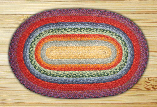 Capitol Importing 02-400 Rainbow 1 - 20 in. x 30 in. Oval Braided Rug