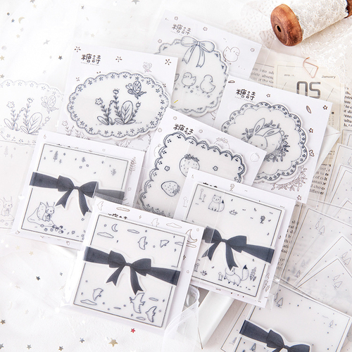 Cute Flower Bow Memo Pad Marker Transparent