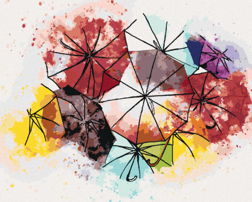 Paint by Numbers - COLOURFUL UMBRELLAS