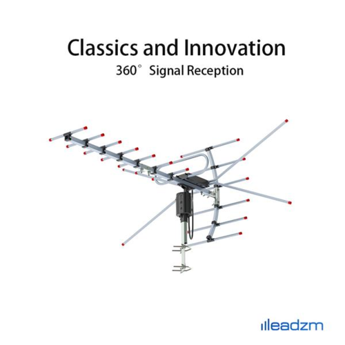 360°Rotation 45-230MHz/470-860MHz 15-22dB Outdoor Antenna