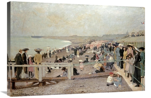 36 in. The Beach, Dieppe Art Print - Ernest Oppler