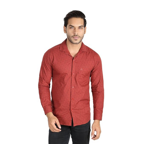 Classic Long Sleeves Printed Partywear  (Size-XL)(Color-RED)