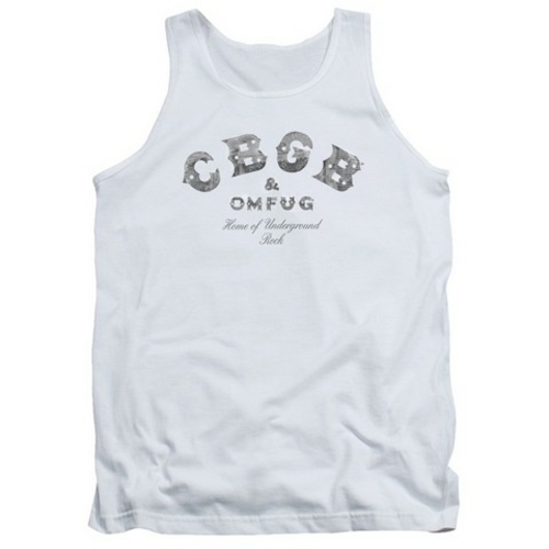 Trevco Cbgb-Club Logo - Adult Tank Top - White, 2X