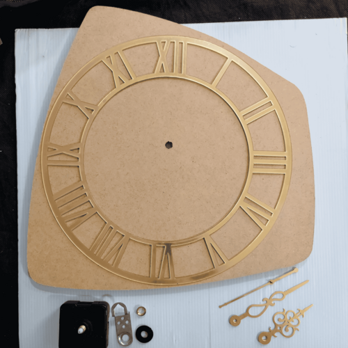 Opal Shape Mdf Base With 12 Inch Acrylic Dail and Movement