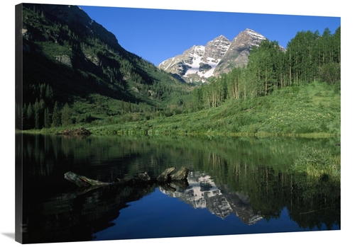 Global Gallery GCS-451993-3040-142 30 x 40 in. Maroon Bells At Maroon 