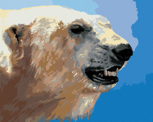 Zuty - Paint by Numbers - POLAR BEAR PORTRAIT (D. RUSTY RUST), 40x50