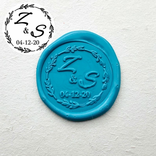 Custom Wax Seal Stamp Kit - Wedding Invitation Sealing Wax Stamp