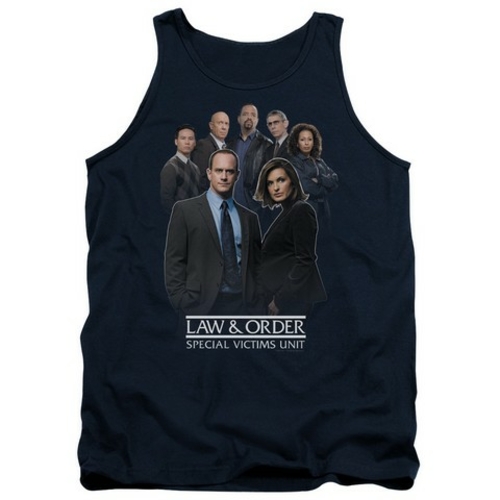 Trevco Law & Order Svu-Team Adult Tank Top, Navy - Large