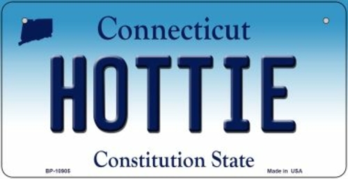 Smart Blonde BP-10905 3 x 6 in. Hottie Connecticut Novelty Metal Bicyc