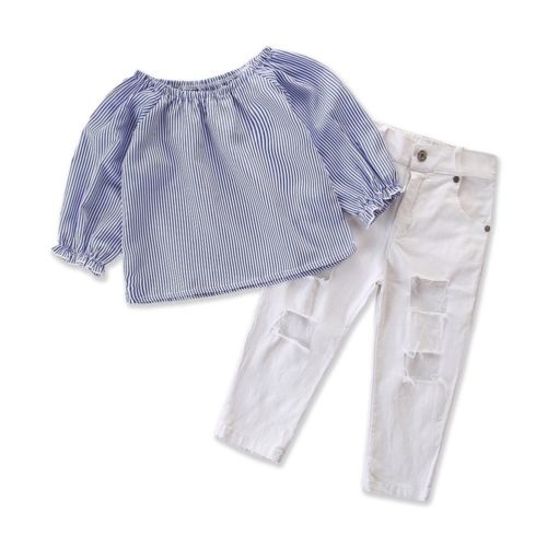 Fashion Baby Girl Outfit Off Shoulder Tops