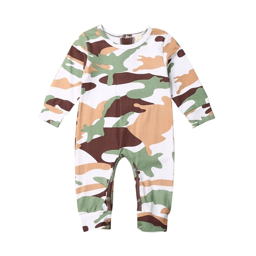 Xmas Newborn Baby Boy Girl Camo Rompers Clothes