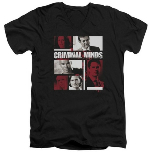 Trevco Criminal Minds-Character Boxes - Short Sleeve Adult 30-1 V-Neck