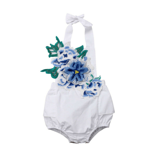 Summer Infant Baby Girl Flower Bodysuits Orchid