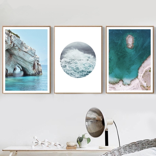 Sea Beach Canvas Painting Pop Art Nordic Posters