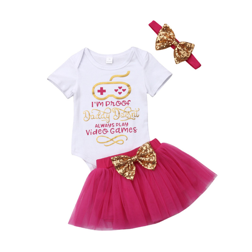 Fashion Newborn Baby Girls Summer Sets Short