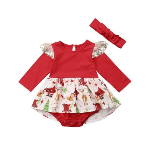 Infant Kid Baby Girl Christmas Full Sleeve