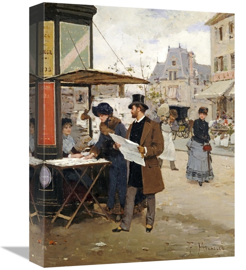 Global Gallery GCS-266886-16-142 16 in. Parisian Street Scene Art Prin