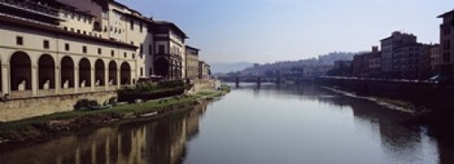Panoramic Images PPI103786L Buildings along a river  Uffizi Museum  Po
