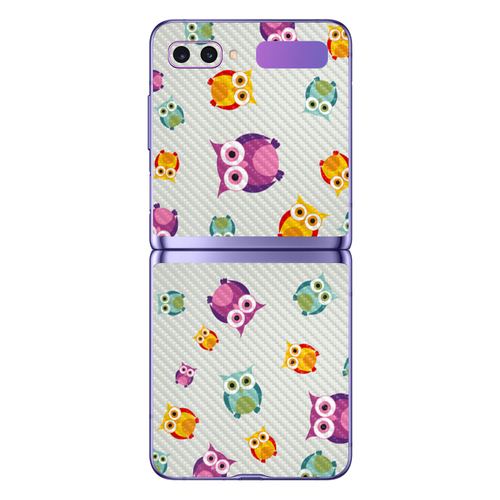 MightySkins CF-SAZFL-Owls Carbon Fiber Skin for Samsung Galaxy Z Flip 