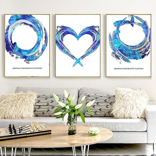 Nordic Art Picture Abstract Lines Canvas