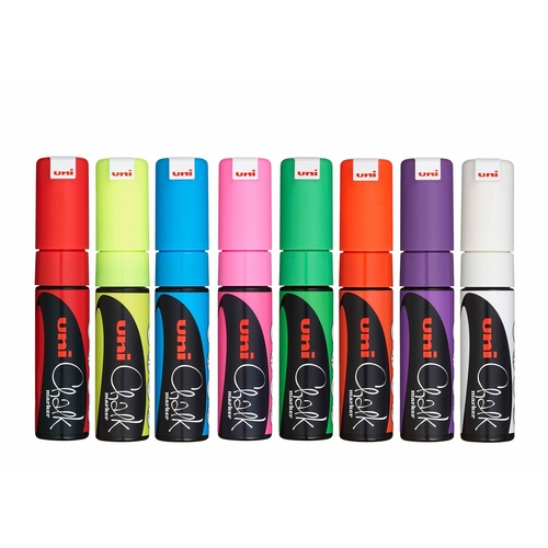 Liquid chalk marker Uni-Ball PWE-8K Multicolour (8 Pieces)