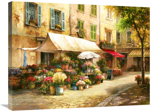 Global Gallery GCS-135764-2432-142 24 x 32 in. The Flower Market Art P