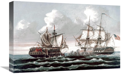 Global Gallery GCS-276748-22-142 22 in. U.S.S. Constitution Defeating 