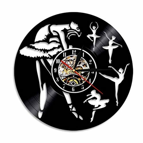 BALLET DANCING HANDMADE VINYL RECORD WALL CLOCK