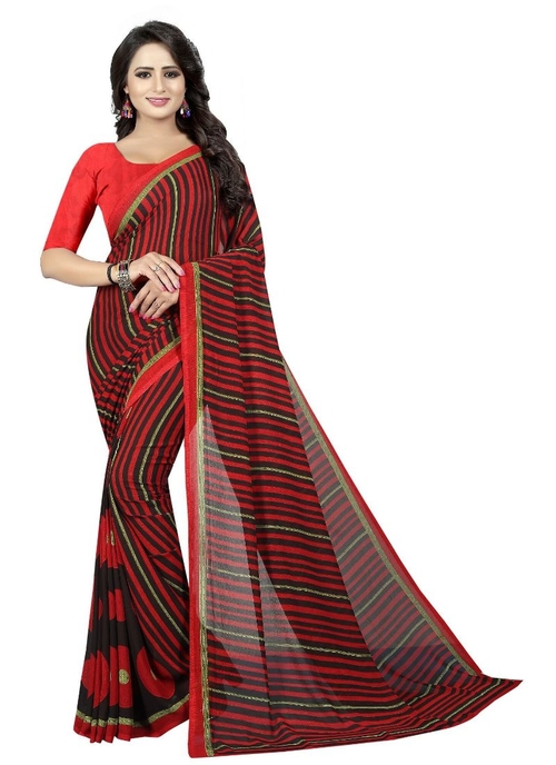 Generic Women's Georgette Saree(Multi, 5.5-6mtrs)
