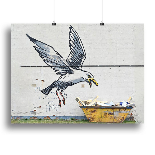 Banksy Swooping Seagull Lowestoft Canvas Print or Poster