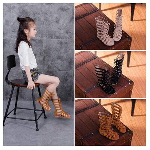 Suede leather Girls sandals Real leather Children