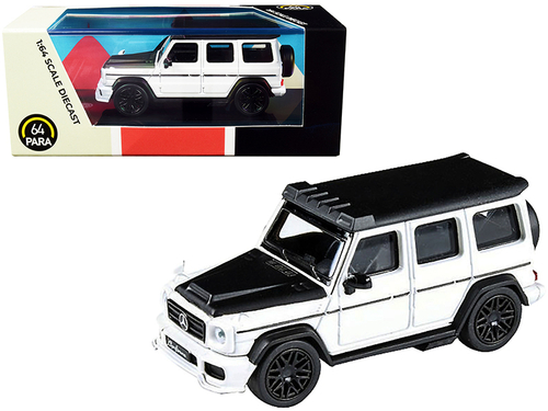 Mercedes AMG G63 Liberty Walk Wagon White with Black Hood and Top 1/64