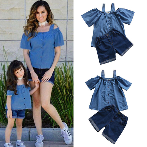 2017 Summer Mom Girl Family Matching Clothing Set