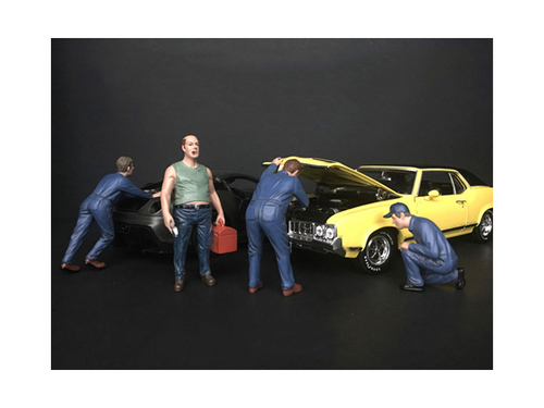 \Mechanic Classic\" 4 piece Figurine Set for 1/24 Scale Models by