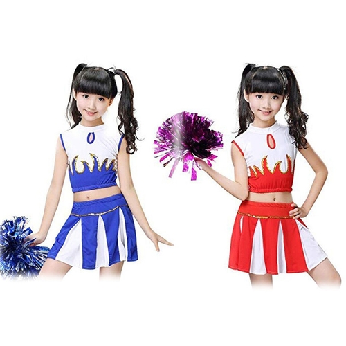 Girls Cheerleader Costume School Child Cheer