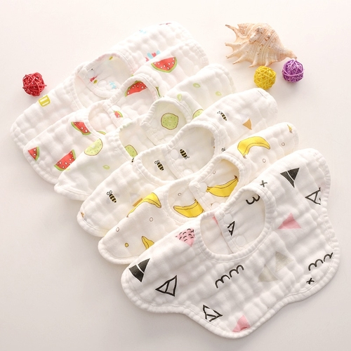 Baby Bibs Rotating Cotton Bibs Cartoon Print