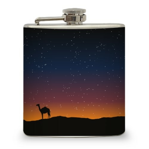 6oz Camel Sunset Flask