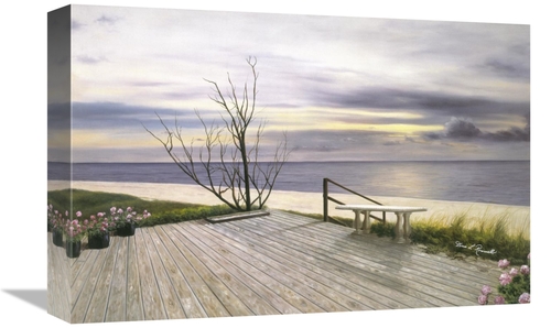 Global Gallery GCS-398710-1218-142 12 x 18 in. Sunset & Flowers Art Pr