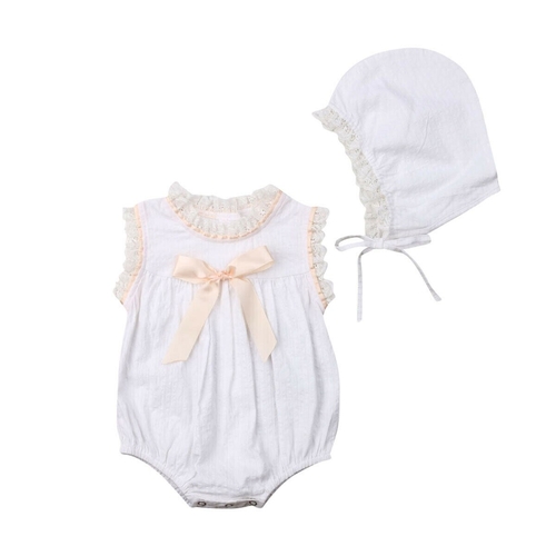 0 24M Newborn Baby Girl Infant Bodysuit Ruffles