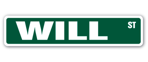 SignMission SS-WILL 4 x 18 in. Childrens Name Room Street Sign - Will
