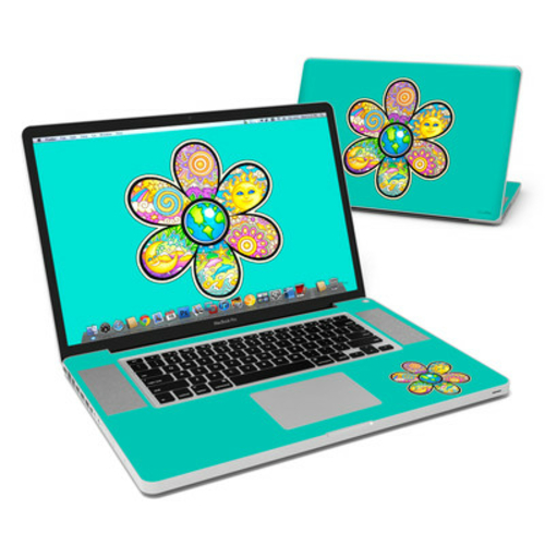 DecalGirl MBP17-PEACEFLOWER DecalGirl MacBook Pro 17in Skin - Peace Fl