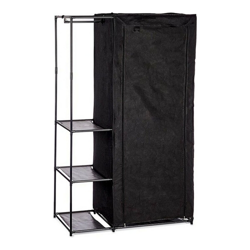 Wardrobe Black Iron Plastic 43 x 172 x 105 cm