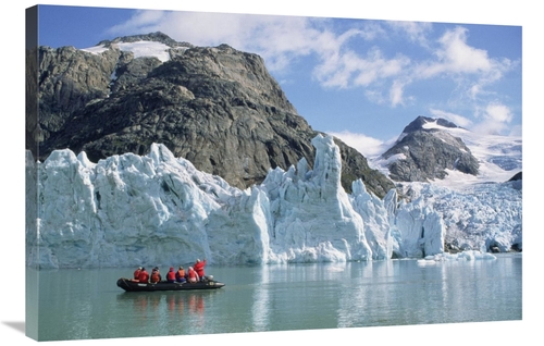 Global Gallery GCS-451347-2436-142 24 x 36 in. Tourists At Glacier&#44