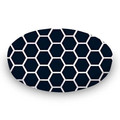 SheetWorld Fitted Round Crib Sheet - 100% Cotton Woven - Navy
